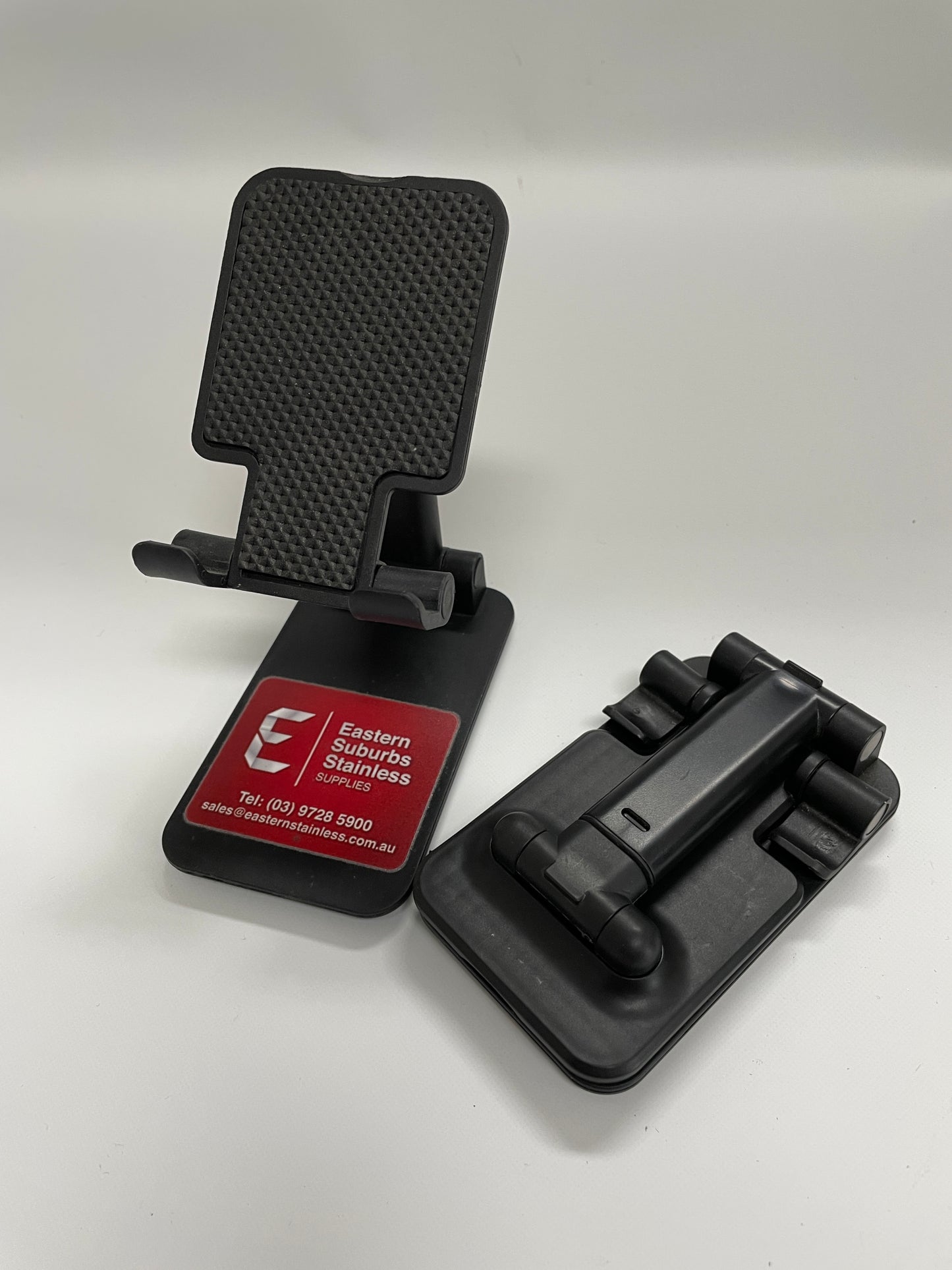 Sleek Black Foldable Phone Holder – Adjustable Height & Angle